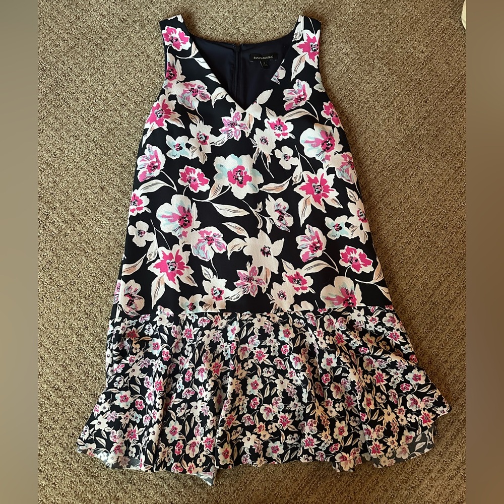 Banana Republic Black Floral Dress